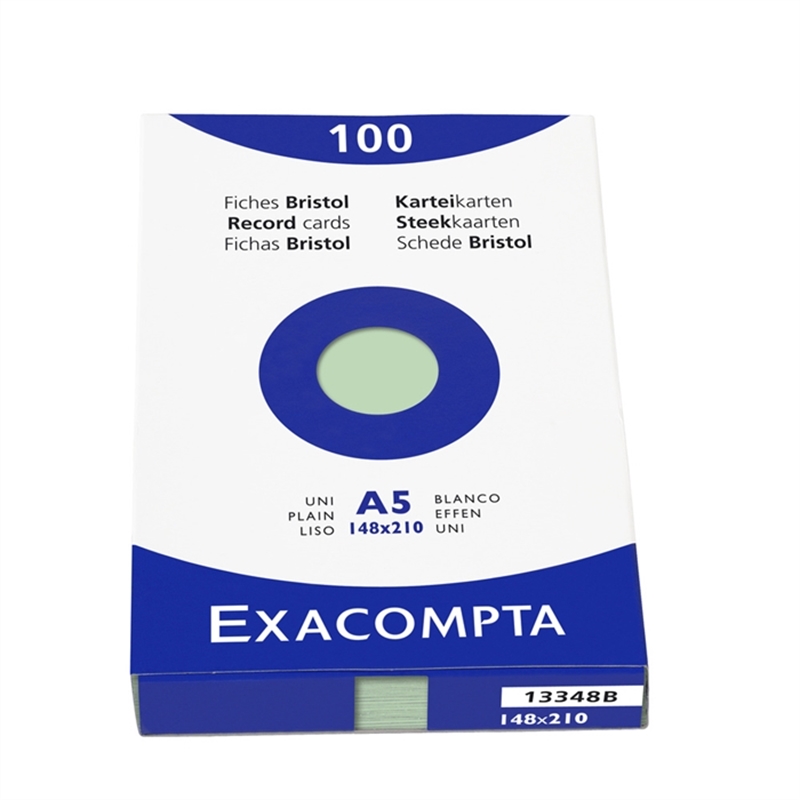 exacompta-karteikarte-blanko-a5-karton-205-g/m-gruen-100-stueck