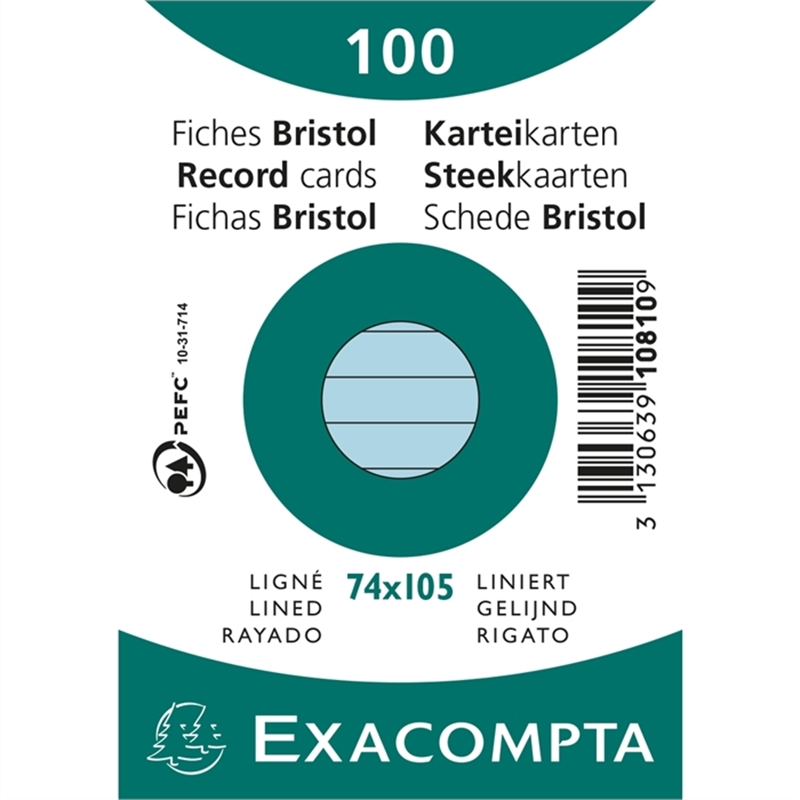 exacompta-karteikarte-liniert-a7-karton-205-g/m-blau-100-stueck
