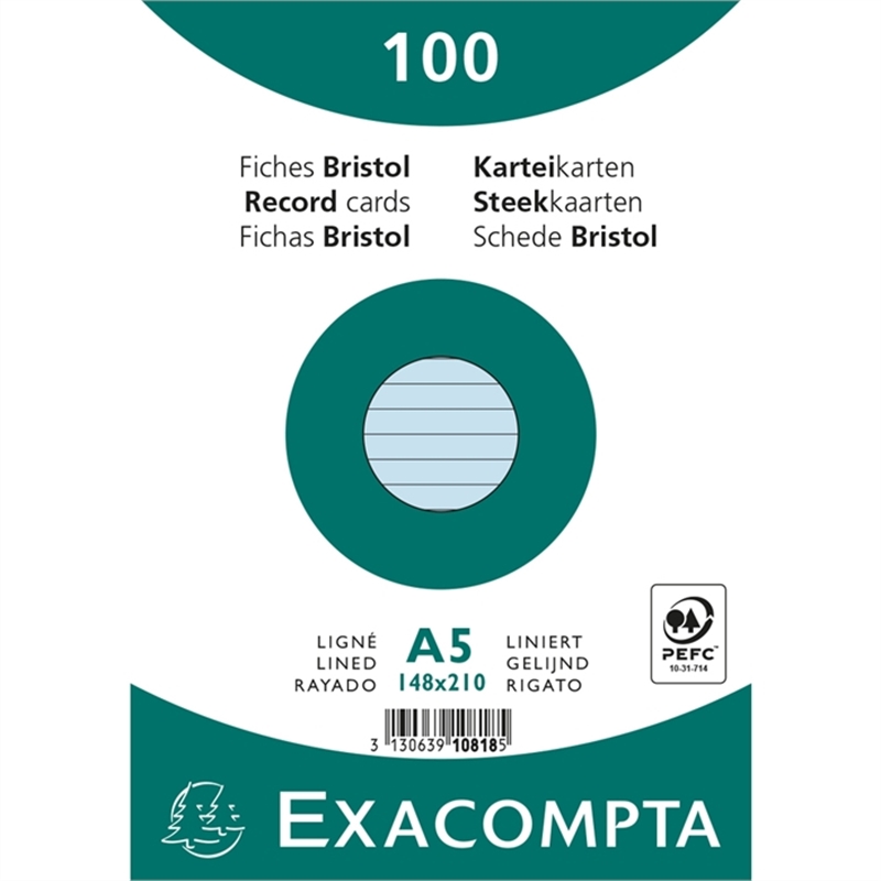 exacompta-karteikarte-liniert-a5-karton-205-g/m-blau-100-stueck