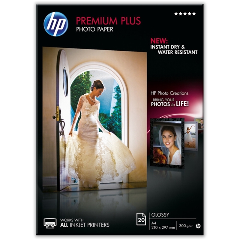 hp-inkjetpapier-premium-plus-photo-paper-a4-300-g/m-weiss-glaenzend-20-blatt