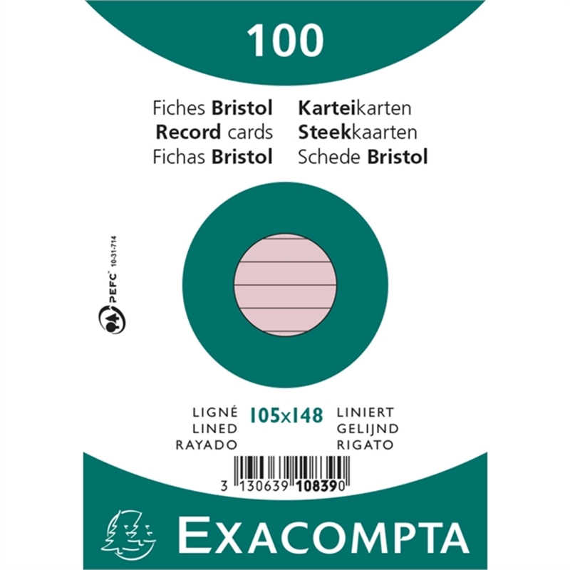 exacompta-karteikarte-liniert-a6-karton-205-g/m-rosa-100-stueck