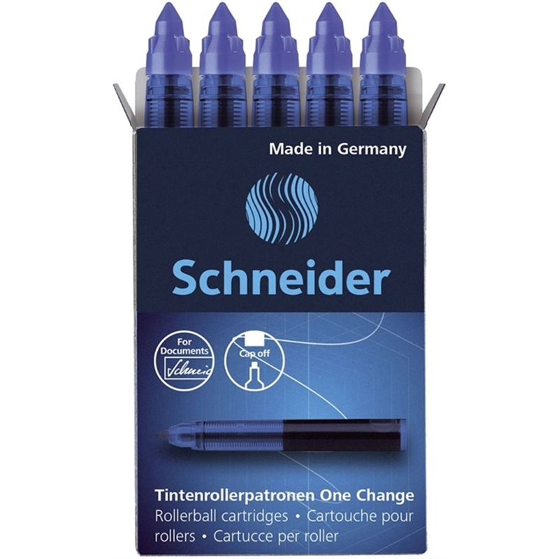 schneider-rollerpatrone-one-change-0-6-mm-blau-dokumentenecht-5er-schachtel