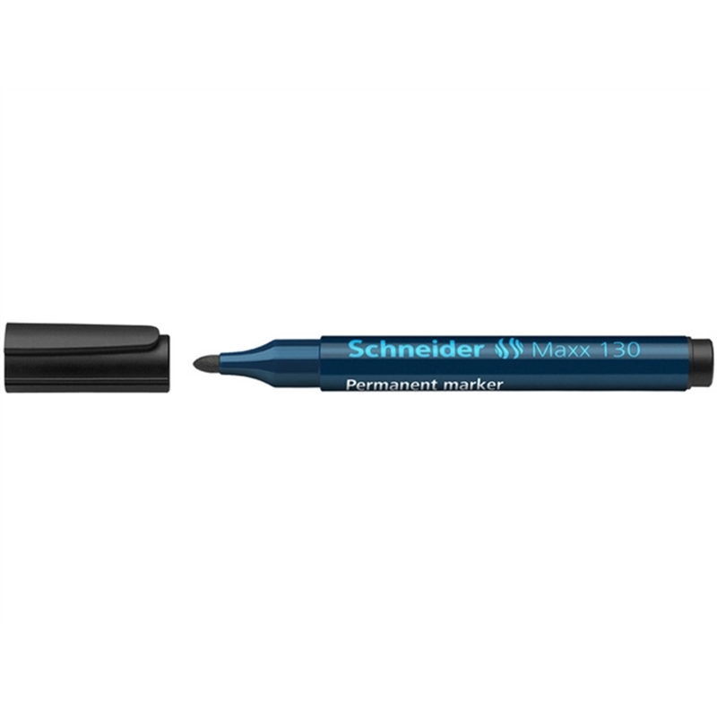 schneider-permanentmarker-maxx-130-rundspitze-1-3-mm-schaftfarbe-schwarz-schreibfarbe-schwarz