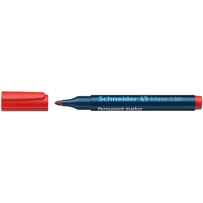 schneider-permanentmarker-maxx-130-rundspitze-1-3-mm-schaftfarbe-schwarz-schreibfarbe-rot