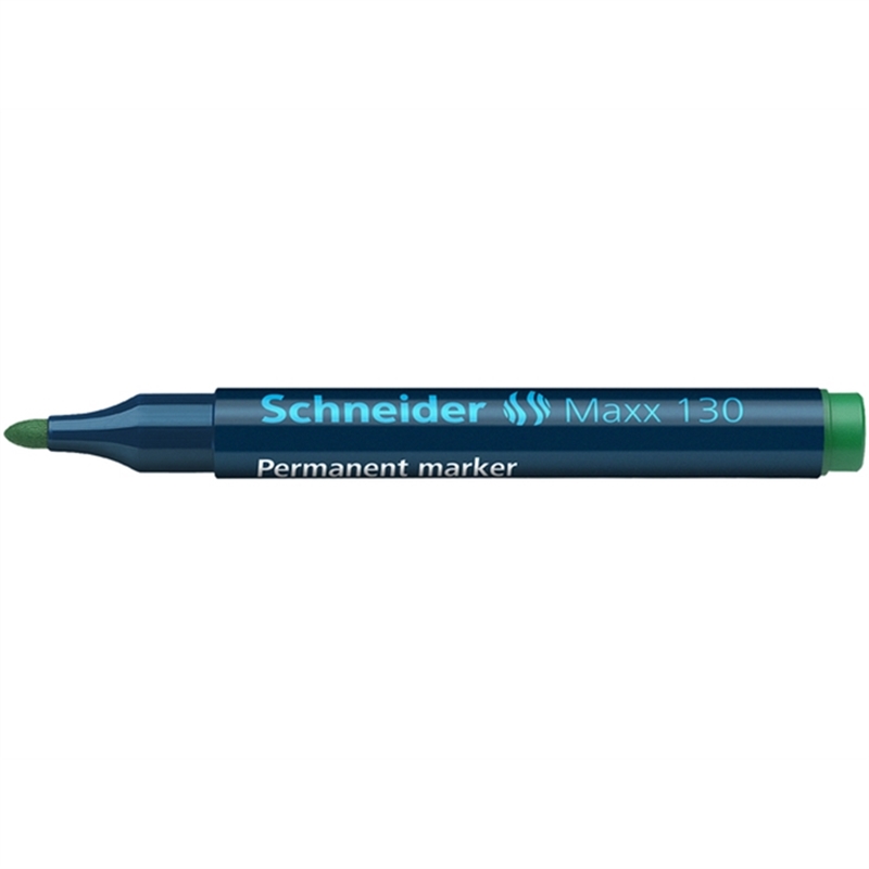 schneider-permanentmarker-maxx-130-rundspitze-1-3-mm-schaftfarbe-schwarz-schreibfarbe-gruen