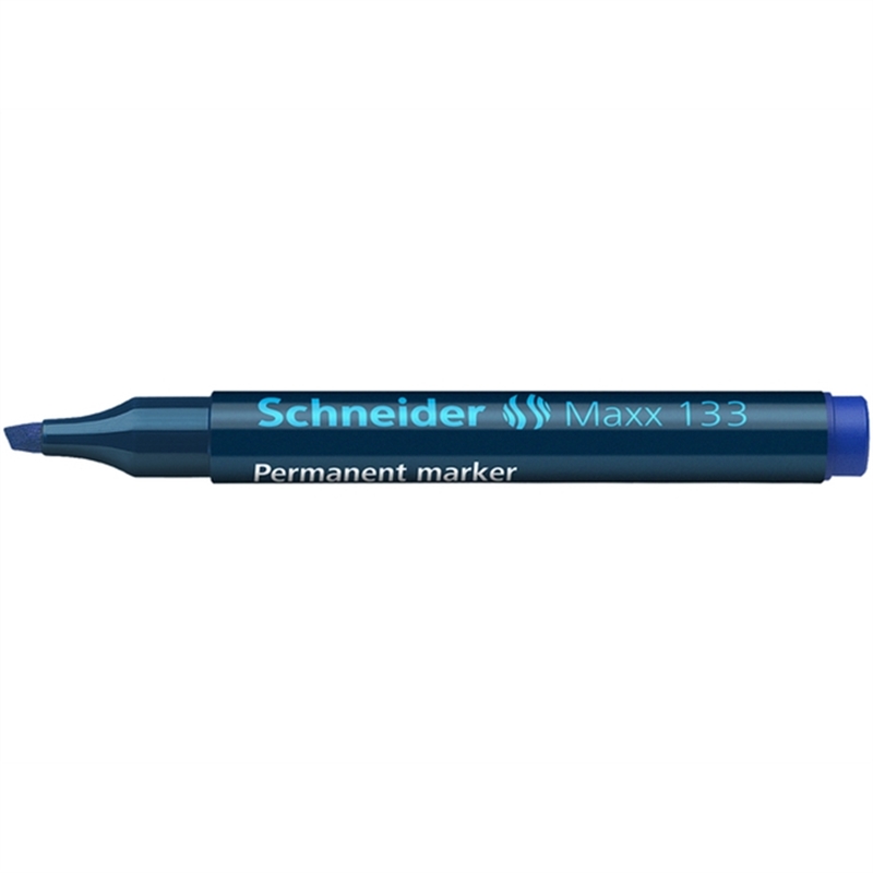 schneider-permanentmarker-maxx-133-nachfuellbar-keilspitze-1-4-mm-schaftfarbe-schwarz-schreibfarbe-blau