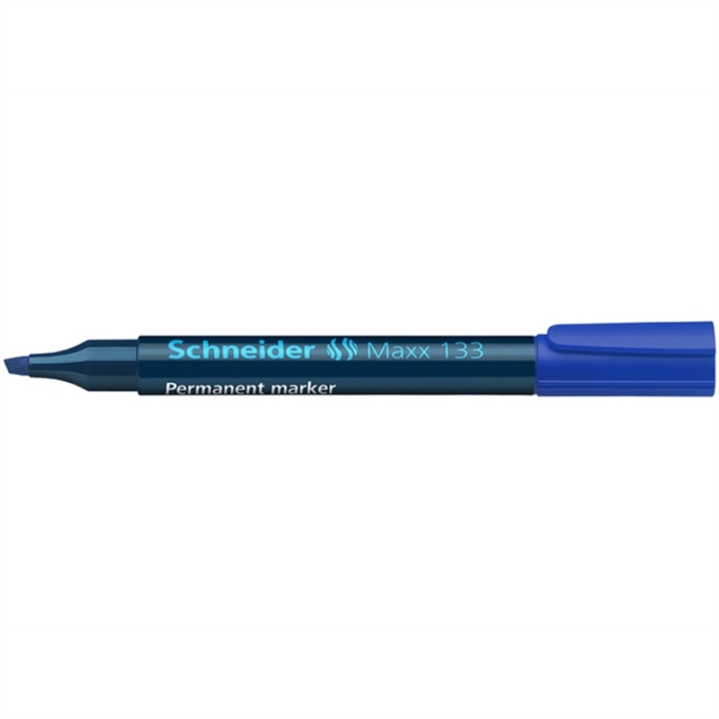 schneider-permanentmarker-maxx-133-nachfuellbar-keilspitze-1-4-mm-schaftfarbe-schwarz-schreibfarbe-blau