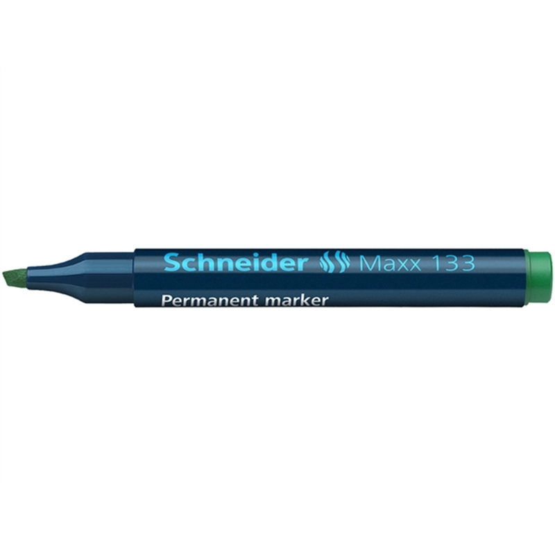 schneider-permanentmarker-maxx-133-nachfuellbar-keilspitze-1-4-mm-schaftfarbe-schwarz-schreibfarbe-gruen