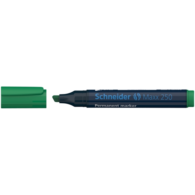 schneider-permanentmarker-250-nachfuellbar-keilspitze-2-7-mm-schreibfarbe-gruen