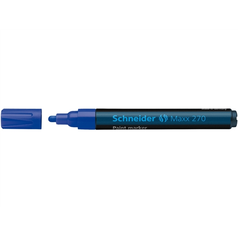 schneider-lackmarker-paint-marker-270-rundspitze-1-3-mm-schaftfarbe-schwarz-schreibfarbe-blau