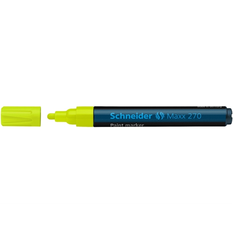 schneider-lackmarker-paint-marker-270-rundspitze-1-3-mm-schaftfarbe-schwarz-schreibfarbe-gelb