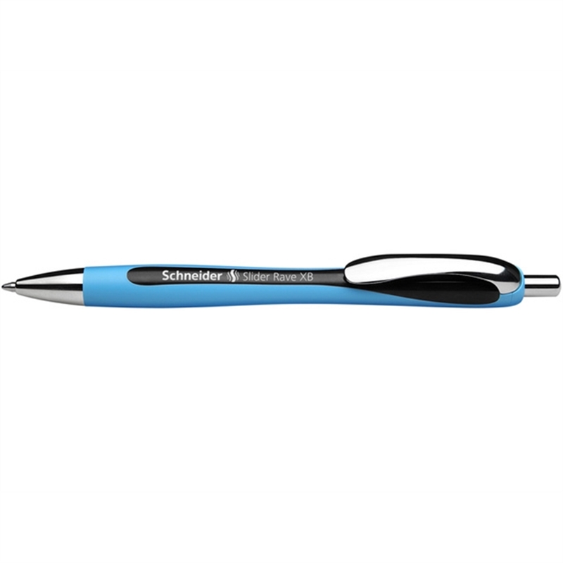 schneider-kugelschreiber-slider-rave-nachfuellbar-druckmechanik-xb-1-4-mm-schaftfarbe-blau/in-schreibfarbe-schreibfarbe-schwarz