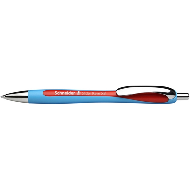 schneider-kugelschreiber-slider-rave-nachfuellbar-druckmechanik-xb-1-4-mm-schaftfarbe-blau/in-schreibfarbe-schreibfarbe-rot