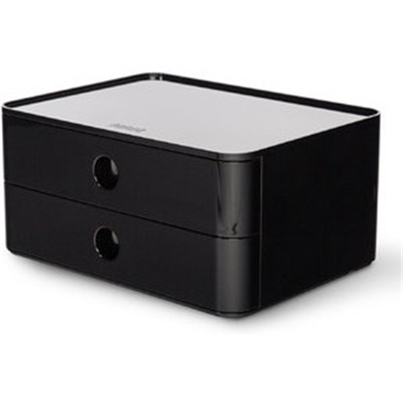 han-smart-box-allison-schubladenbox-stapelbar-mit-2-schubladen-schwarz