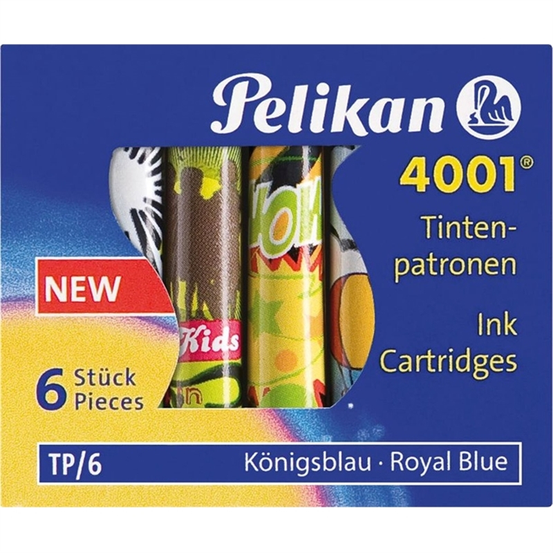 pelikan-tintenpatrone-4001-t6-koenigsblau-etui-mit-6-bunt-bedruckten-patronen