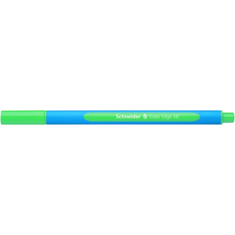 schneider-kugelschreiber-slider-edge-einweg-mit-kappe-xb-schreibfarbe-gruen