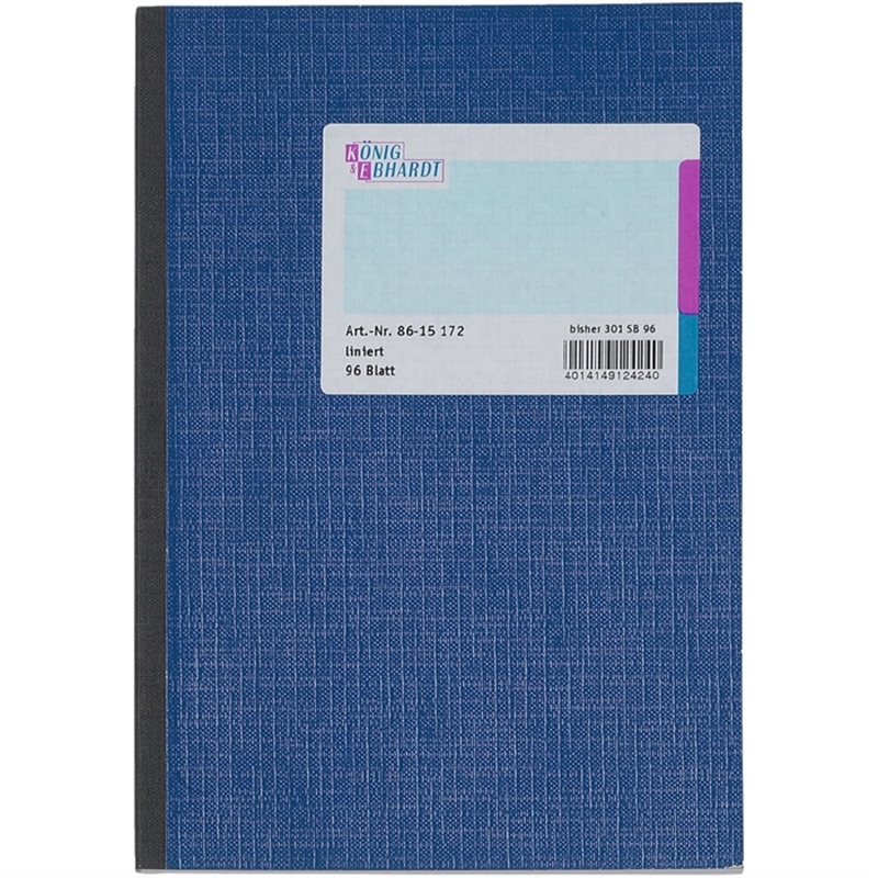 k-e-geschaeftsbuch-glanzkarton-liniert-a5-einbandfarbe-blau-96-blatt