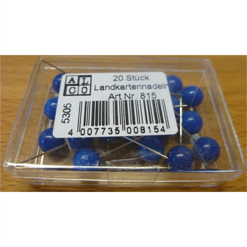alco-pinnnadel-rundkopf-kopfgroesse-8-mm-gesamtlaenge-16-mm-blau-20-stueck