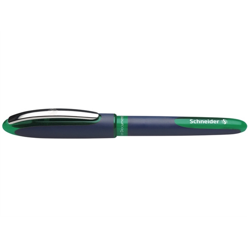 schneider-tintenkugelschreiber-one-business-mit-kappe-0-6-mm-schreibfarbe-gruen