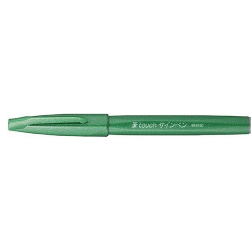 pentel-faserschreiber-sign-pen-brush-pinselspitze-gruen