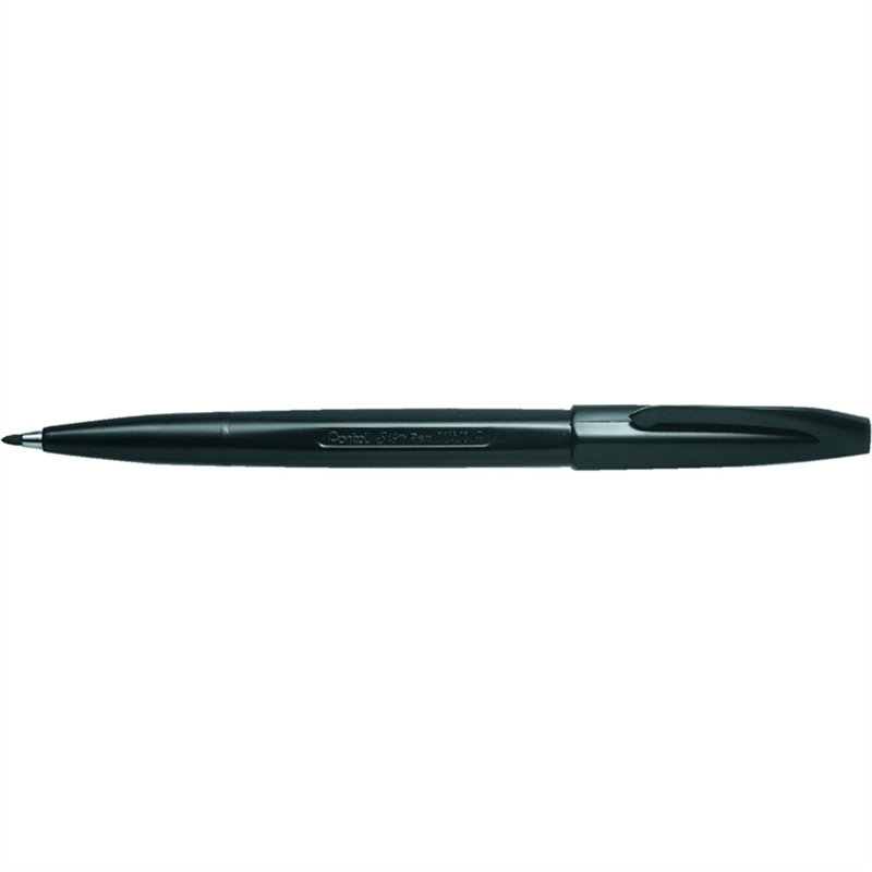 pentel-faserschreiber-sign-pen-mit-kappe-0-8-mm-schreibfarbe-schwarz