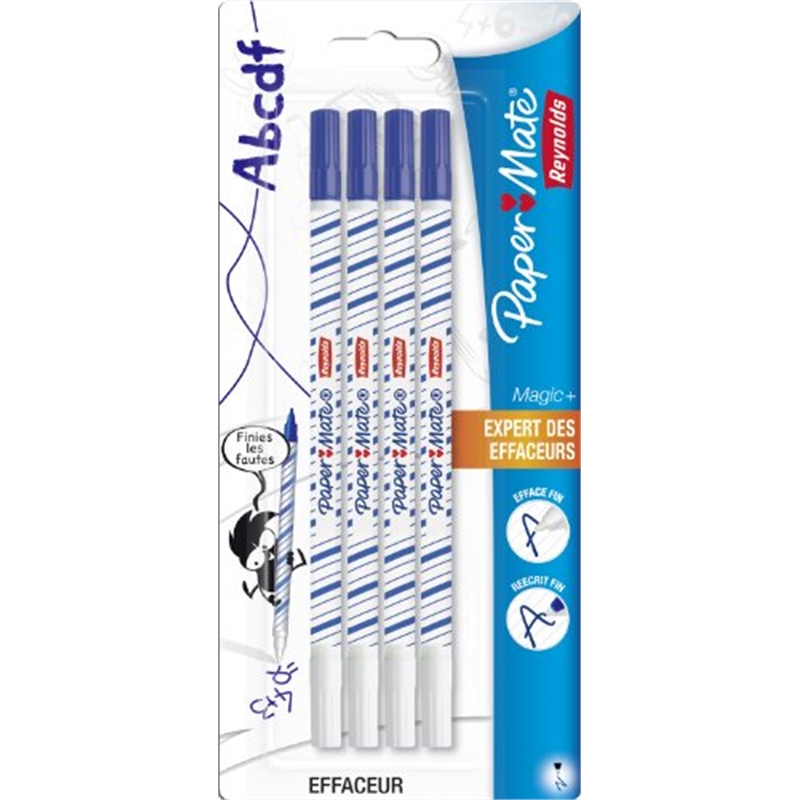 papermate-magic-eraser-fine-point-blau-4er-satz