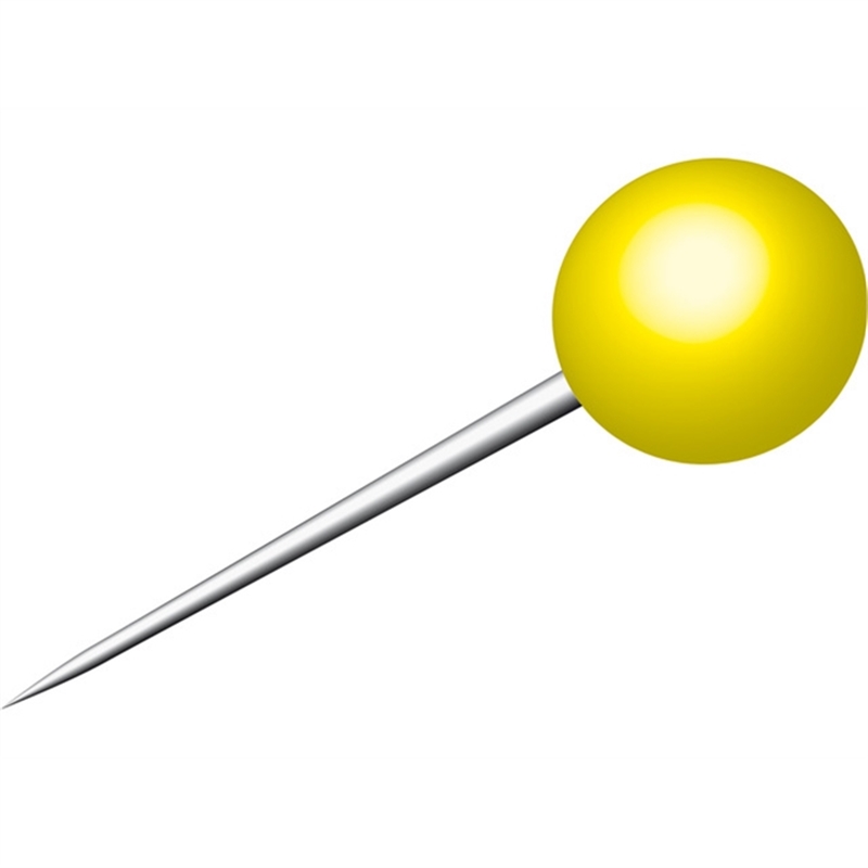 alco-markierungsnadel-rundkopf-kopfgroesse-5-mm-spitzenlaenge-16-mm-gelb-100-stueck