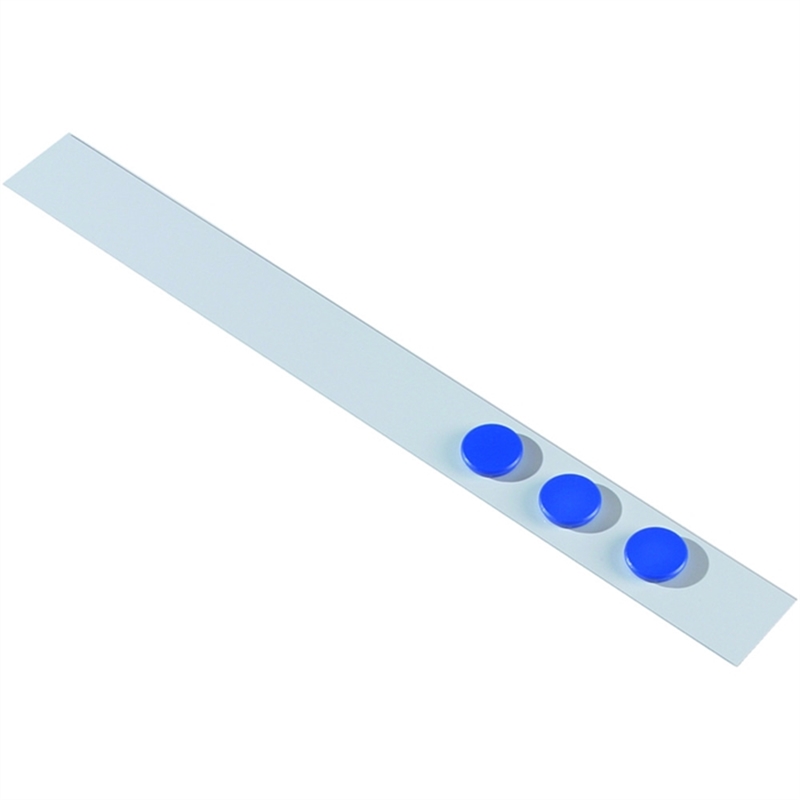 dahle-wandleiste-selbstklebend-50-mm-x-50-cm-weiss-mit-3-magneten-32-mm-blau