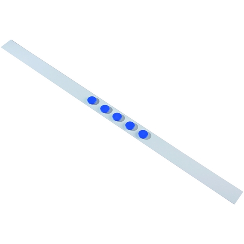 dahle-wandleiste-selbstklebend-50-mm-x-100-cm-weiss-mit-5-magneten-32-mm-blau-1-stueck