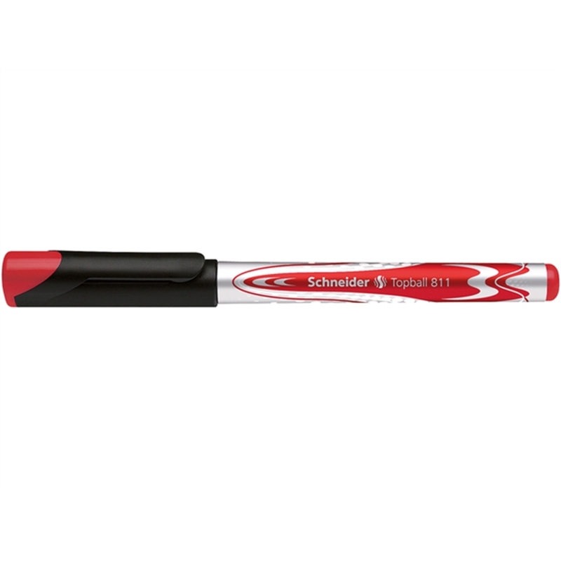 schneider-tintenkugelschreiber-topball-811-mit-kappe-0-5-mm-schreibfarbe-rot