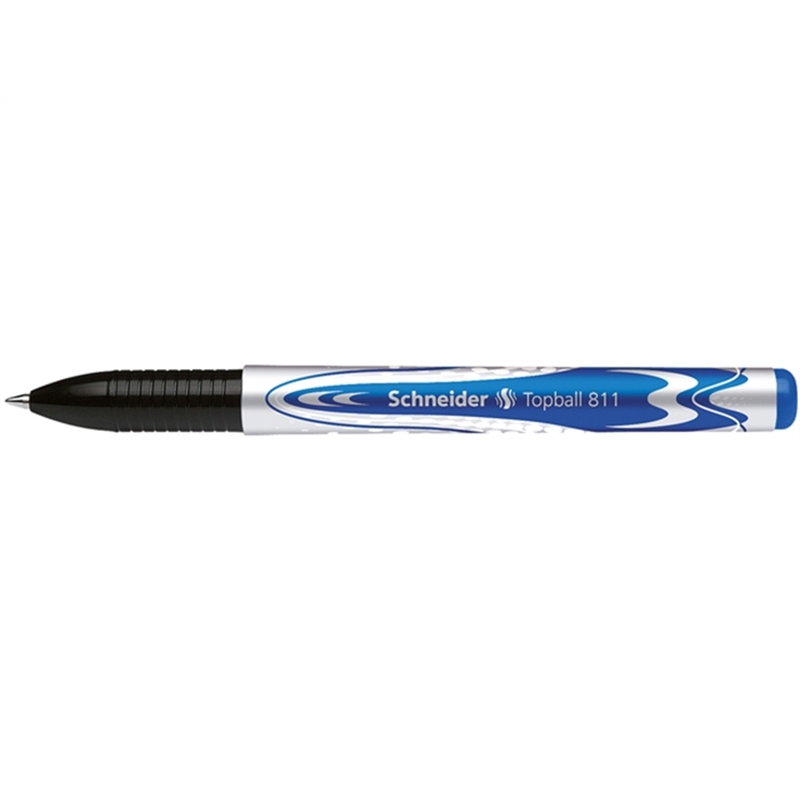 schneider-tintenkugelschreiber-topball-811-mit-kappe-0-5-mm-schreibfarbe-blau