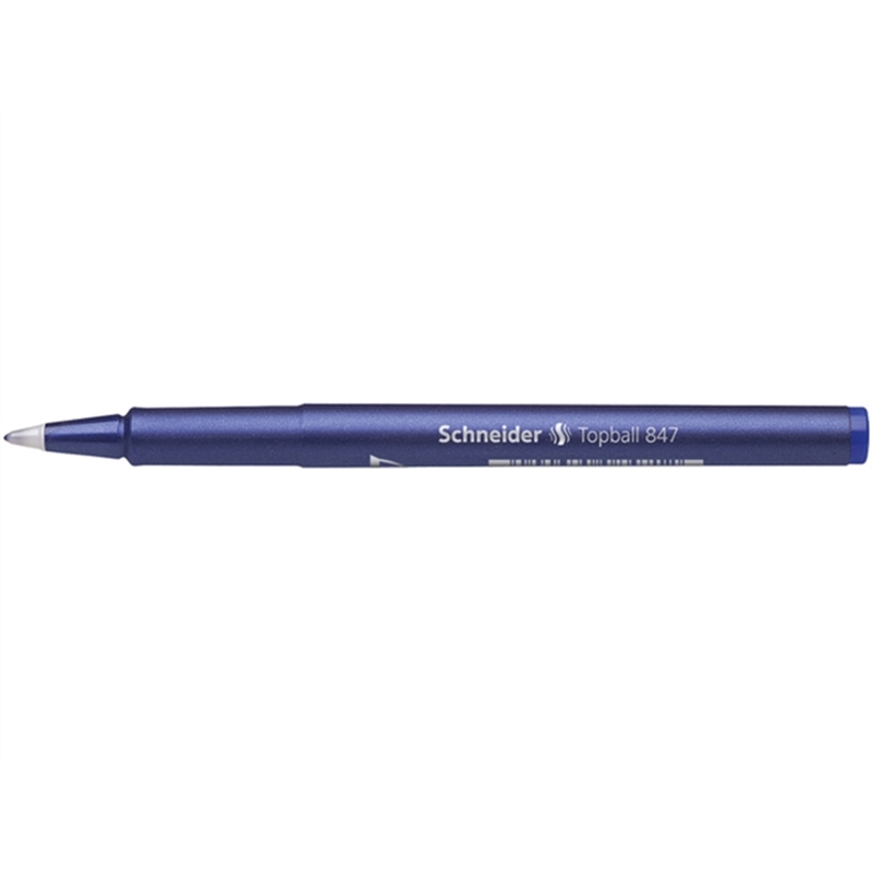 schneider-tintenkugelschreiber-topball-847-mit-kappe-0-5-mm-schaftfarbe-blau-schreibfarbe-blau