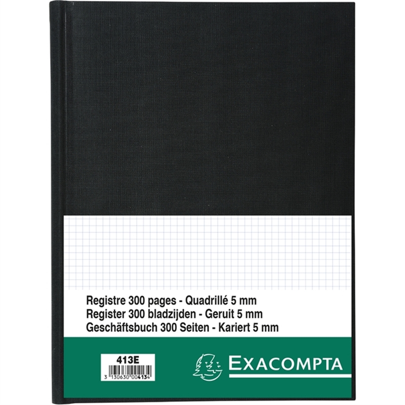 exacompta-geschaeftsbuch-kariert-5-mm-a4-110-g/m-holzfrei-weiss-einbandfarbe-schwarz-150-blatt