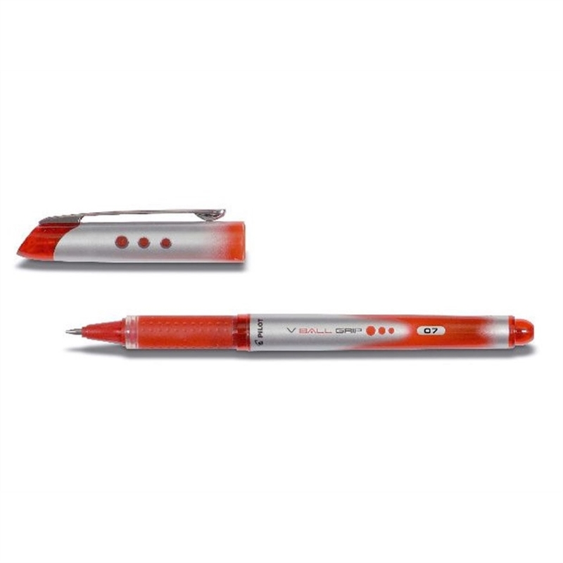 pilot-tintenkugelschreiber-v-ball-grip-bln-vbg-7-mit-kappe-0-5-mm-schreibfarbe-rot