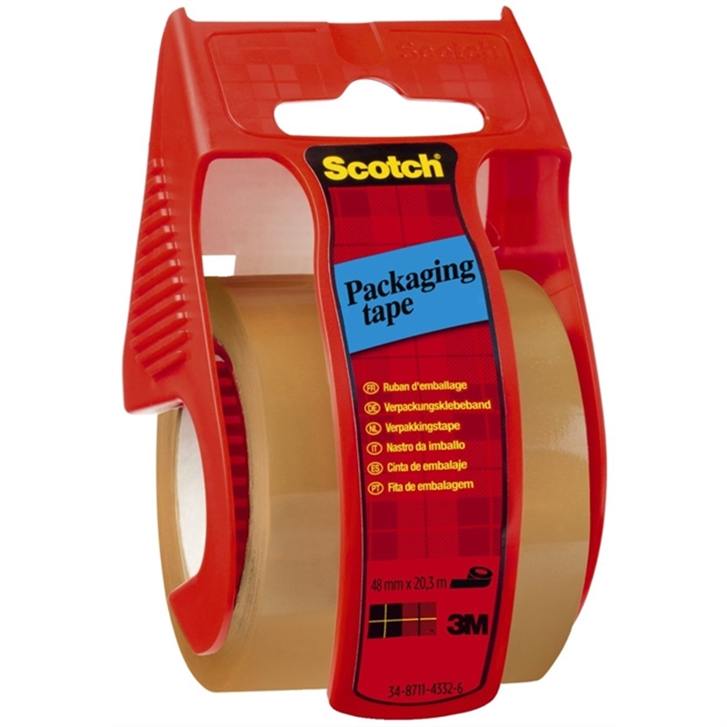 scotch-verpackungsklebeband-classic-mit-handabroller-pp-selbstklebend-permanent-48-mm-x-20-m-braun