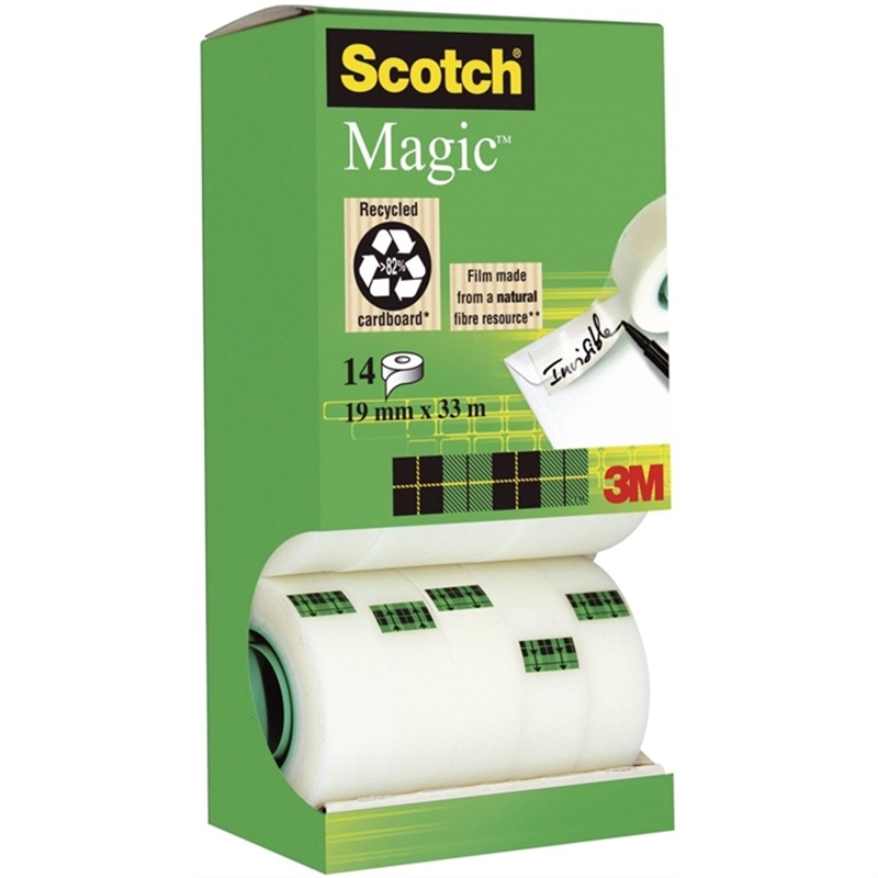 scotch-klebeband-magic-tower-pac-selbstklebend-permanent-19-mm-x-33-m-transparent-14-rollen