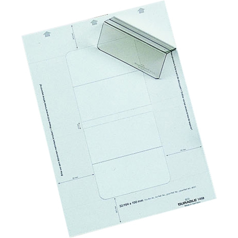 durable-einsteckkarte-badgemaker-karton-150-g/m-100-x-52/104-mm-weiss-40-stueck