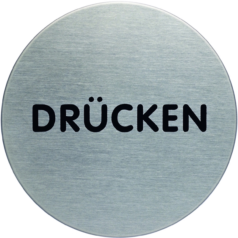 durable-schild-picto-druecken-selbstklebend-edelstahl-rund-65-mm-silber-druckfarbe-schwarz