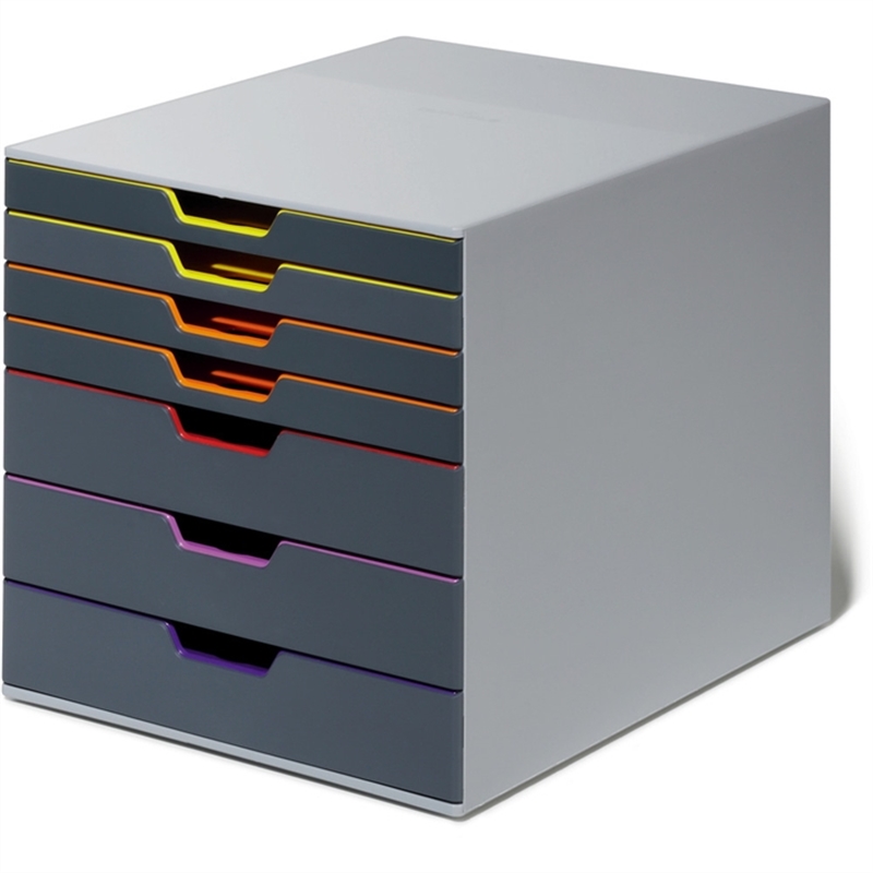 durable-schubladenbox-varicolor-kunststoff-mit-7-schubladen-292-x-356-x-280-mm-grau