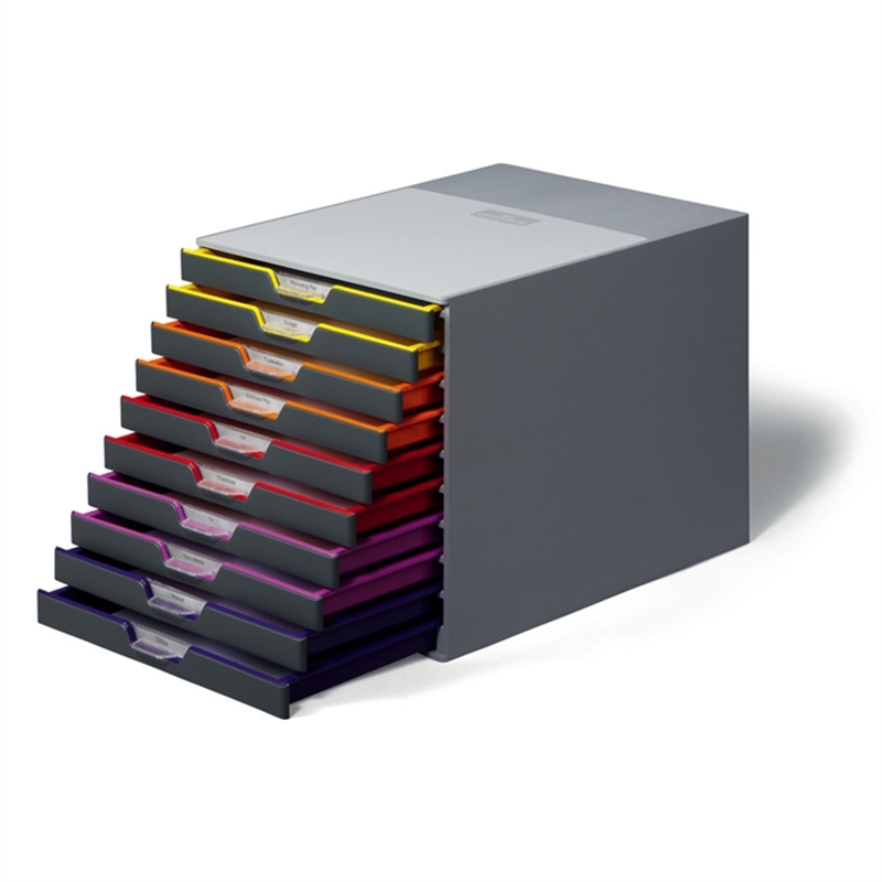durable-schubladenbox-varicolor-kunststoff-mit-10-schubladen-292-x-356-x-280-mm-grau