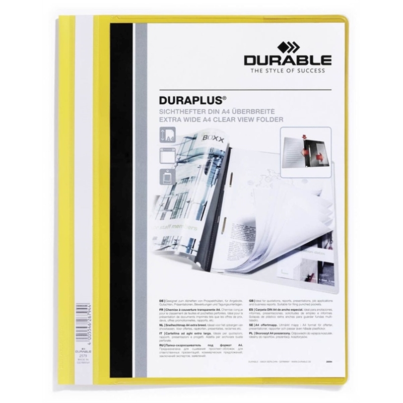 durable-schnellhefter-duraplus-hartfolie-transparenter-vorderdeckel-kaufmaennische-heftung-a4-gelb