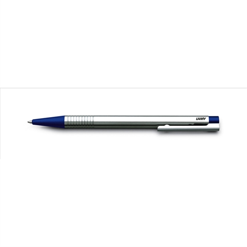 lamy-kugelschreiber-logo-205-druckmechanik-schaftfarbe-silber/in-schreibfarbe-schreibfarbe-blau
