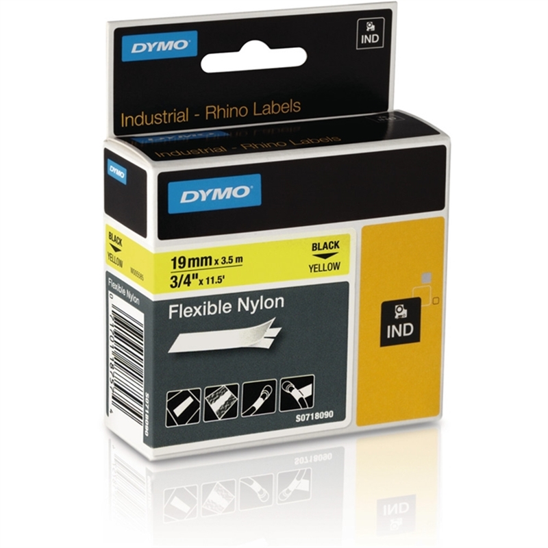 dymo-schriftbandkassette-rhino-nylon-19-mm-x-3-5-m-schwarz-auf-gelb