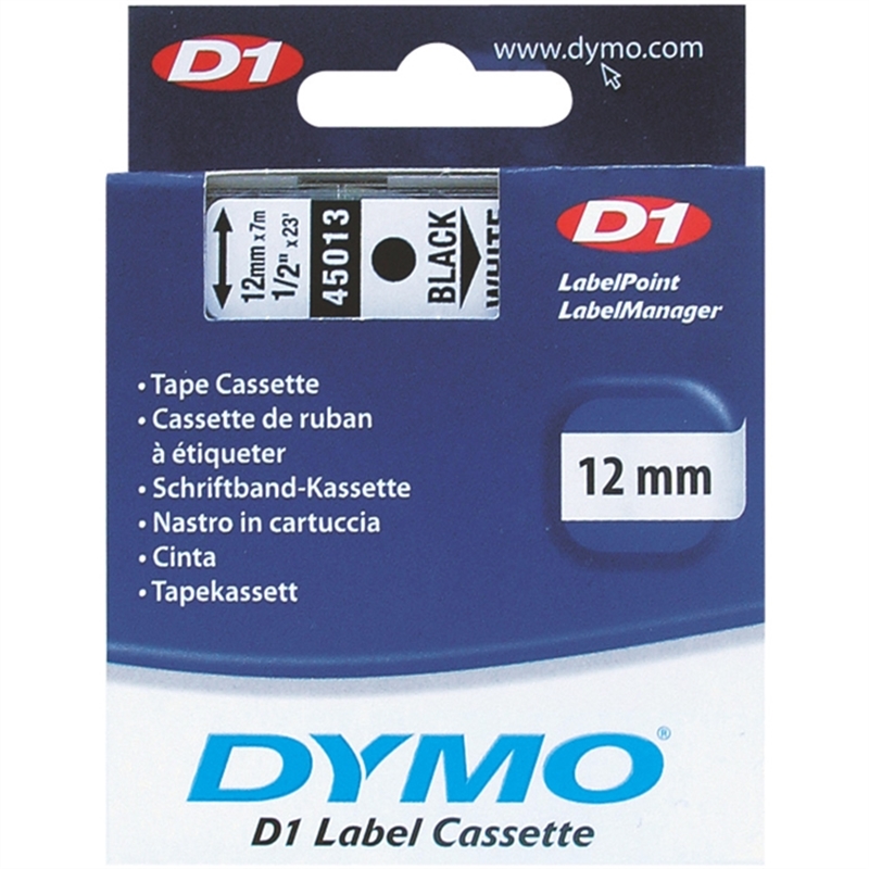 dymo-schriftbandkassette-d1-12-mm-x-7-m-schwarz-auf-weiss