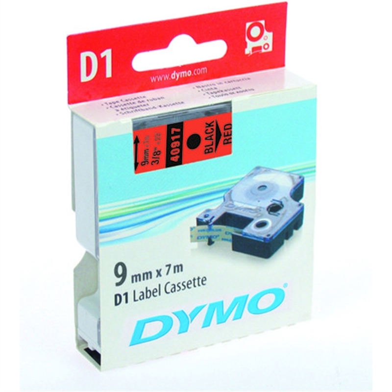dymo-schriftbandkassette-d1-9-mm-x-7-m-schwarz-auf-rot