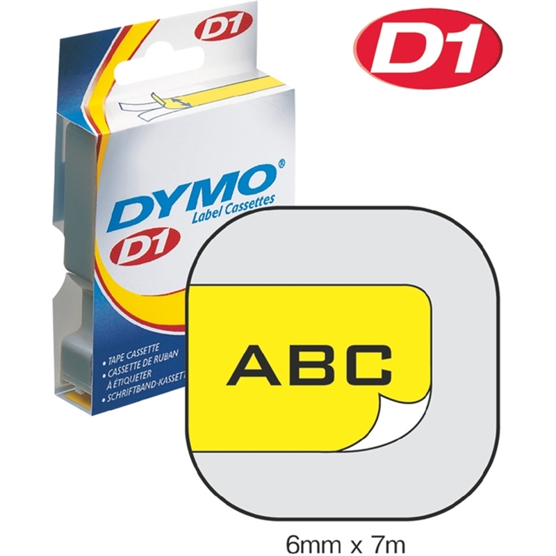 dymo-schriftbandkassette-d1-6-mm-x-7-m-schwarz-auf-gelb