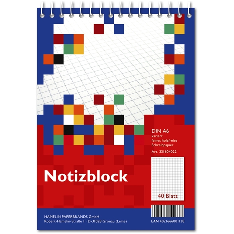 landr-spiralnotizblock-kariert-a6-70-g/m-holzfrei-weiss-40-blatt-10-stueck