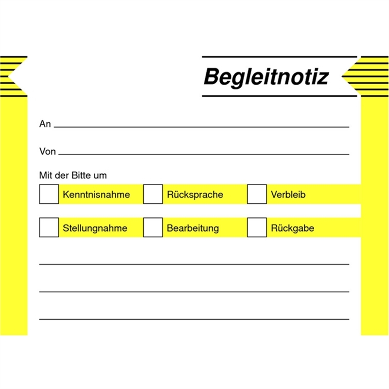 sigel-haftformular-begleitnotiz-100-x-75-mm-weiss-druckfarbe-gelb/schwarz-50-blatt