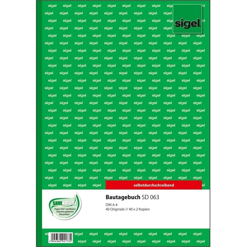 sigel-bautagebuch-a4-hoch-3fach-selbstdurchschreibend-1-/-2-/-3-blatt-bedruckt-3-x-40-blatt