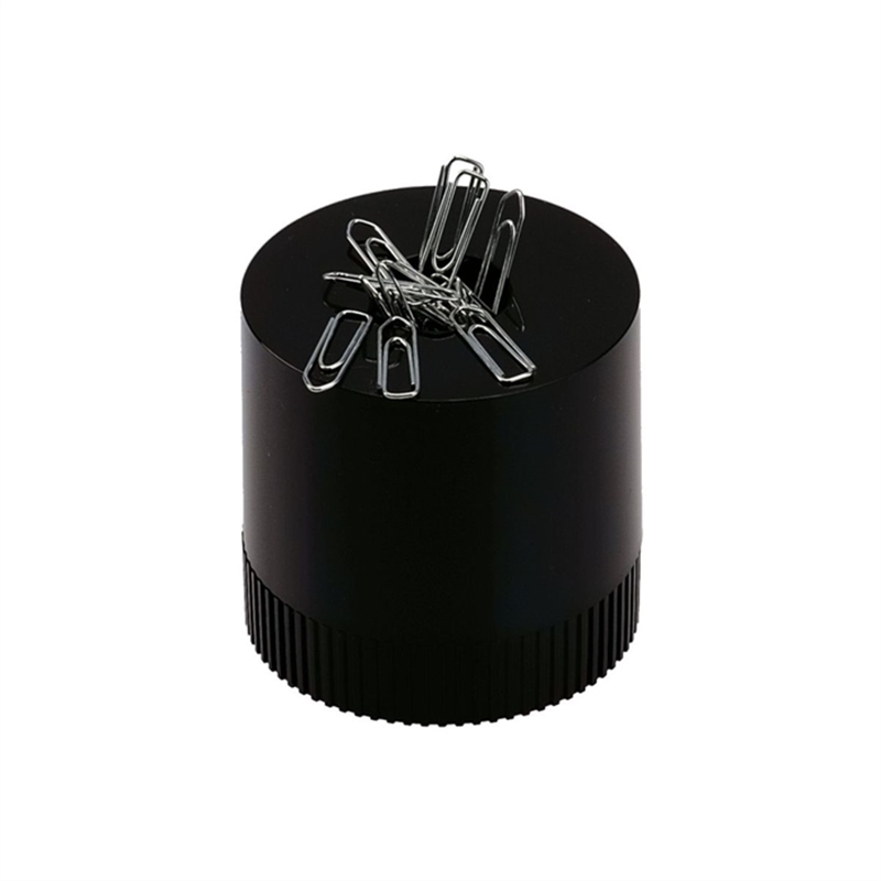 arlac-211-01-bueroklammernspender-clip-boy-gefuellt-kunststoff-magnetisch-rund-70-mm-70x70-mm-schwarz